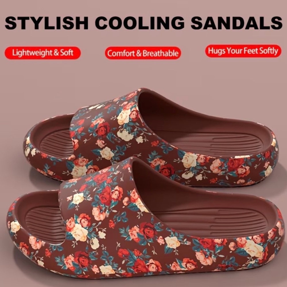 FLORAL COOLING SANDALS by Gecko Size 8.5-9